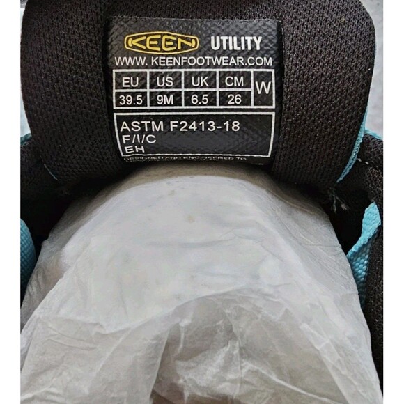 Keen Utility Men’s CSA Carbon Fiber Toe Work Shoes Size 9M EU 39.5 Turquoise - Picture 8 of 8